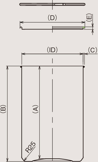 ドラム缶 サニタリータイプ 段積み仕様の図面