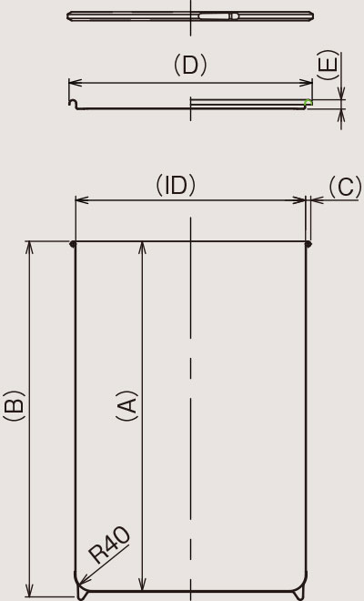 ドラム缶 サニタリータイプ 二重底段積み仕様の図面