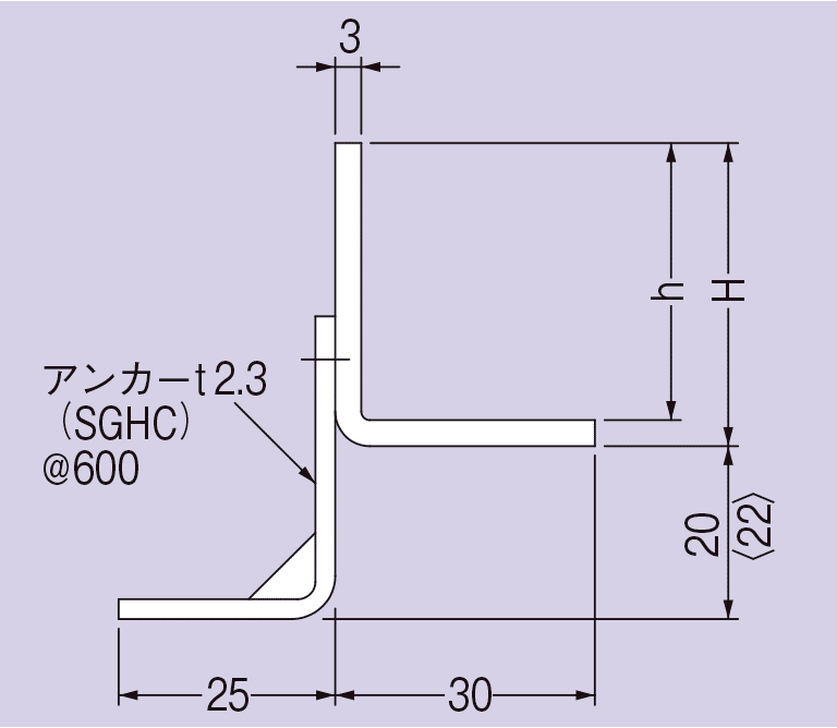 SL受枠断面